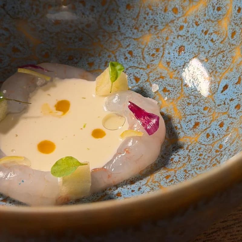 Quisquilla de Motril en el menú degustación de Espacio IME